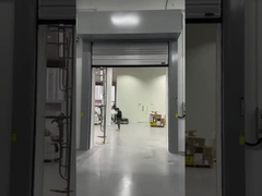 JTM-D01 এর জন্য রৈখিক দরজা প্যানেল প্যাটার্ন অ্যালুমিনিয়াম খাদ দ্রুত রোলিং আপ এবং বন্ধ দরজা